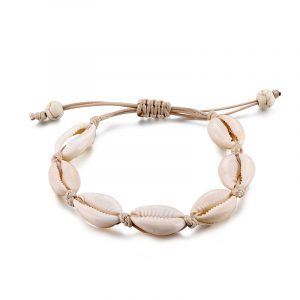 Bracelet de cheville coquillages Lou – naturel
