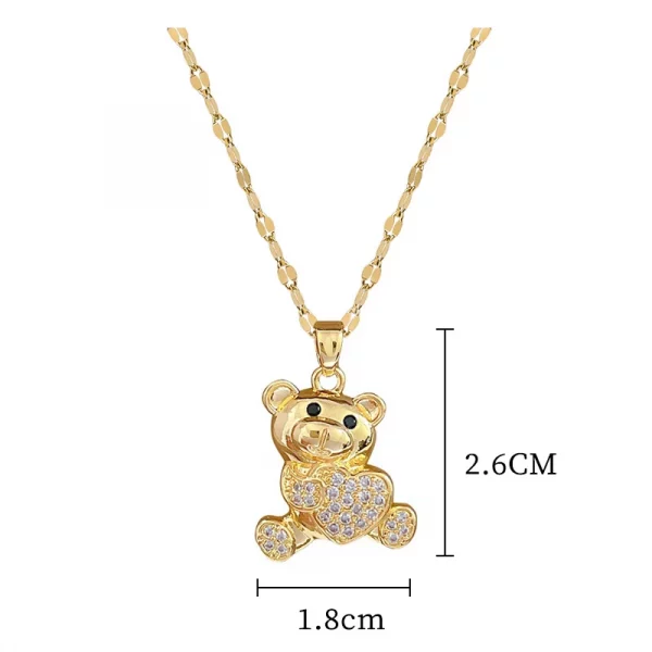 Un collier d'ours en acier inoxydable doré ou avec une taille ajustable.