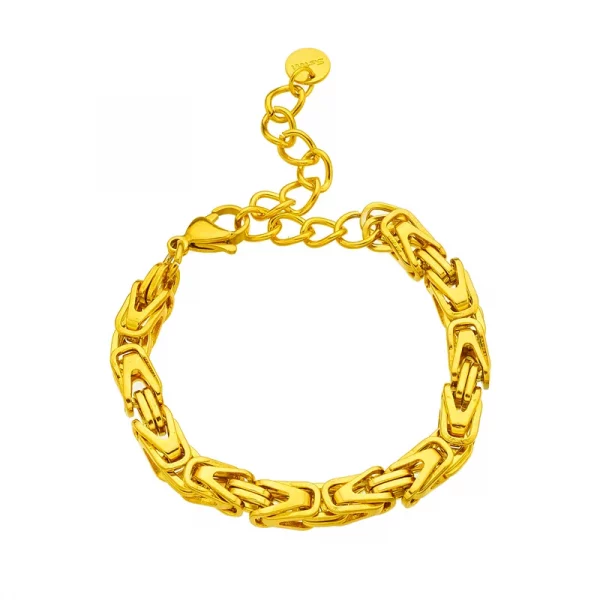 Un bracelet chaîne plaqué or.