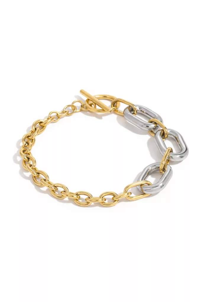 Bracelet NOLAN – chaîne contrastée acier inoxydable