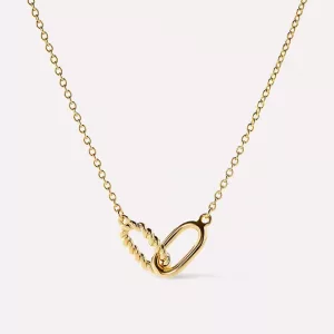 Collier fin doré à maillon torsadé