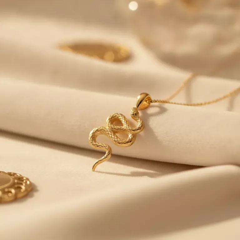 Bijou serpent doré, symbole de renaissance et de protection