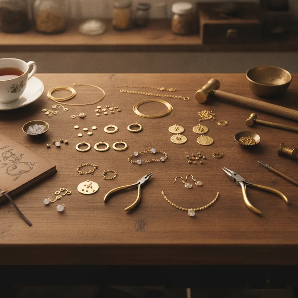 Bijoux faits main en acier inoxydable, atelier