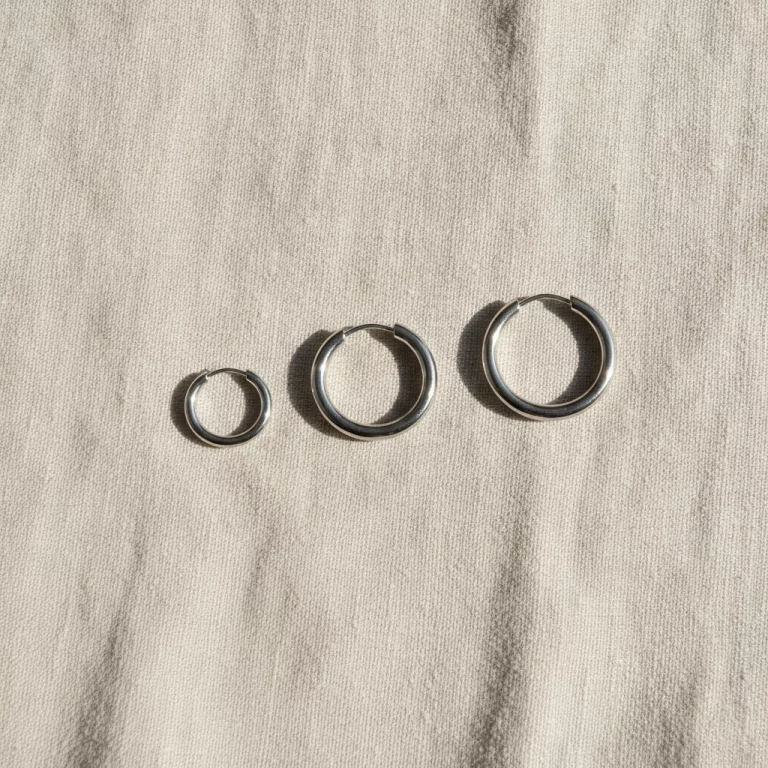 Boucles d'oreilles créoles en acier inoxydable