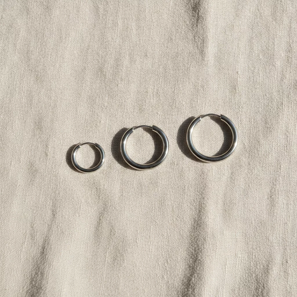 Boucles d'oreilles créoles en acier inoxydable