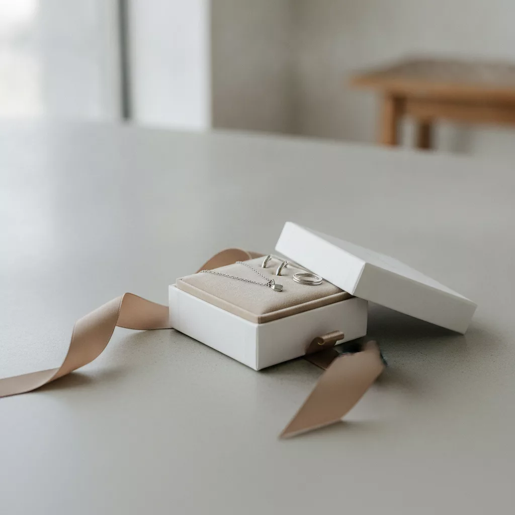 Coffret cadeau bijou en acier inoxydable