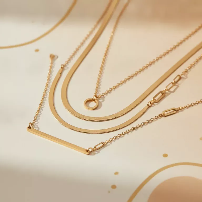 Colliers en acier inoxydable doré, collection Luxalle univers symboles nature