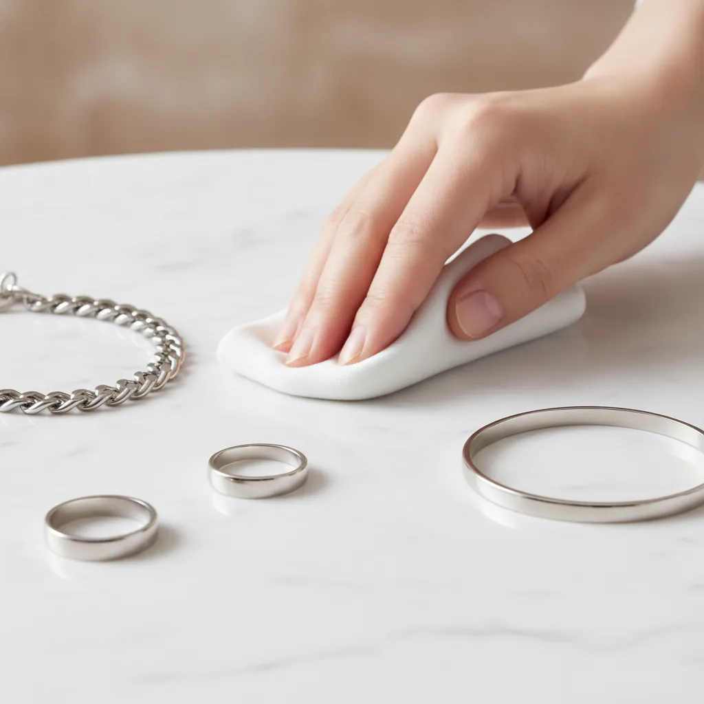 Illustration – Nettoyer des bijoux en argent